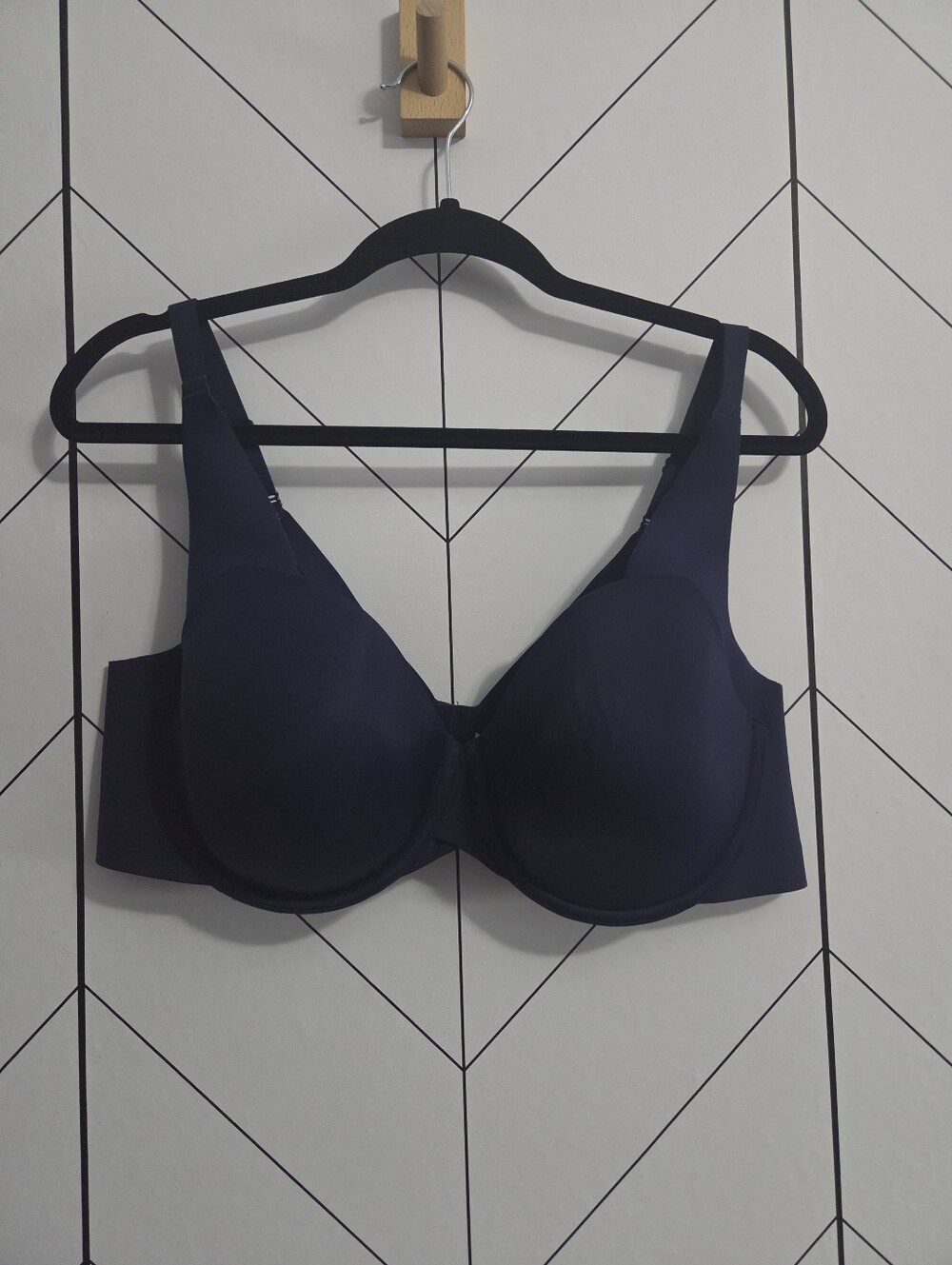 Cacique Lane Bryant Smooth Lightly Lined Full Coverage Underwire Bra Navy, 44C